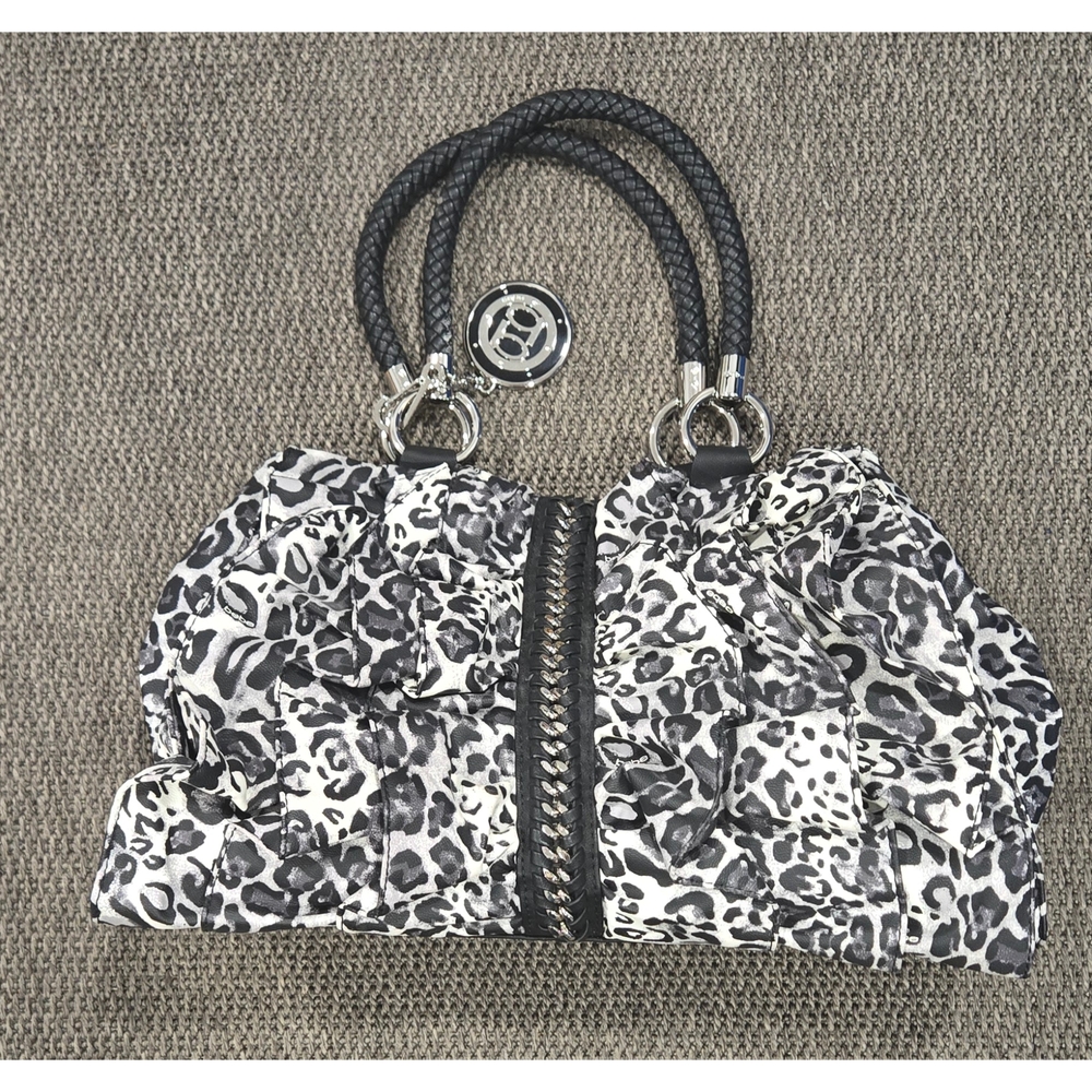 Leopard Print Women's Bag with Black Accents